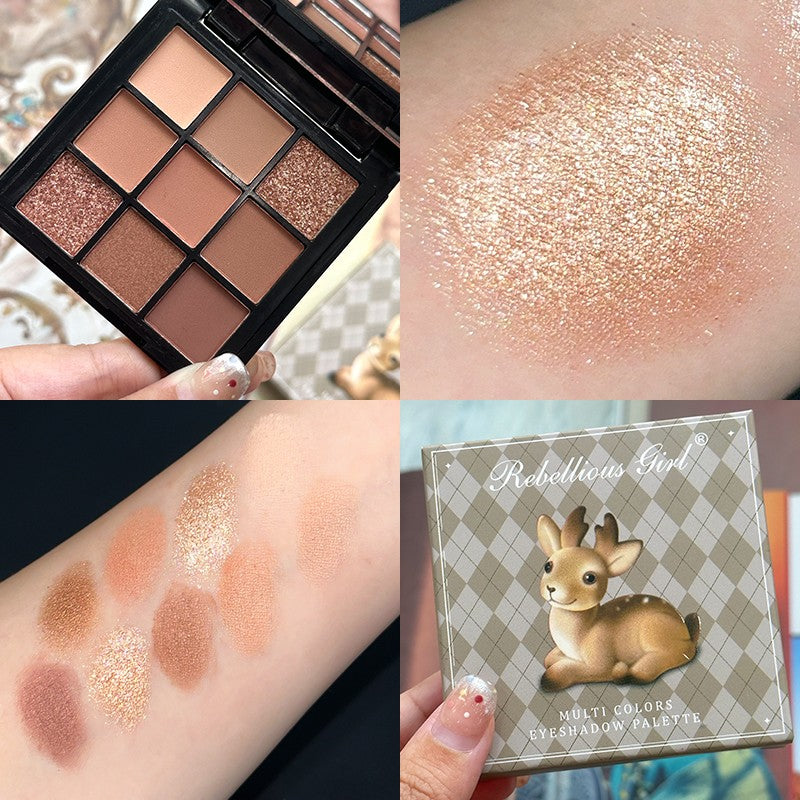 Paleta de sombras com 9 cores