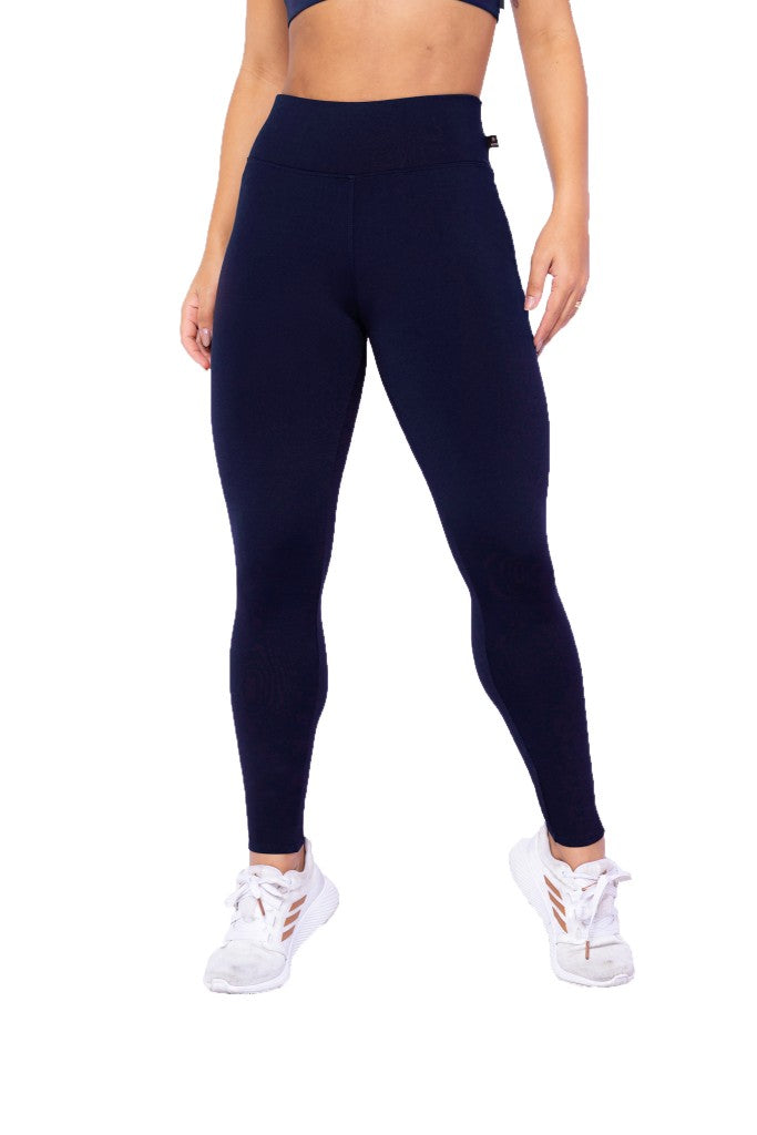 KIT 2 CALÇAS LEGGING BÁSICA CINTURA ALTA 8CM COS DUPLO