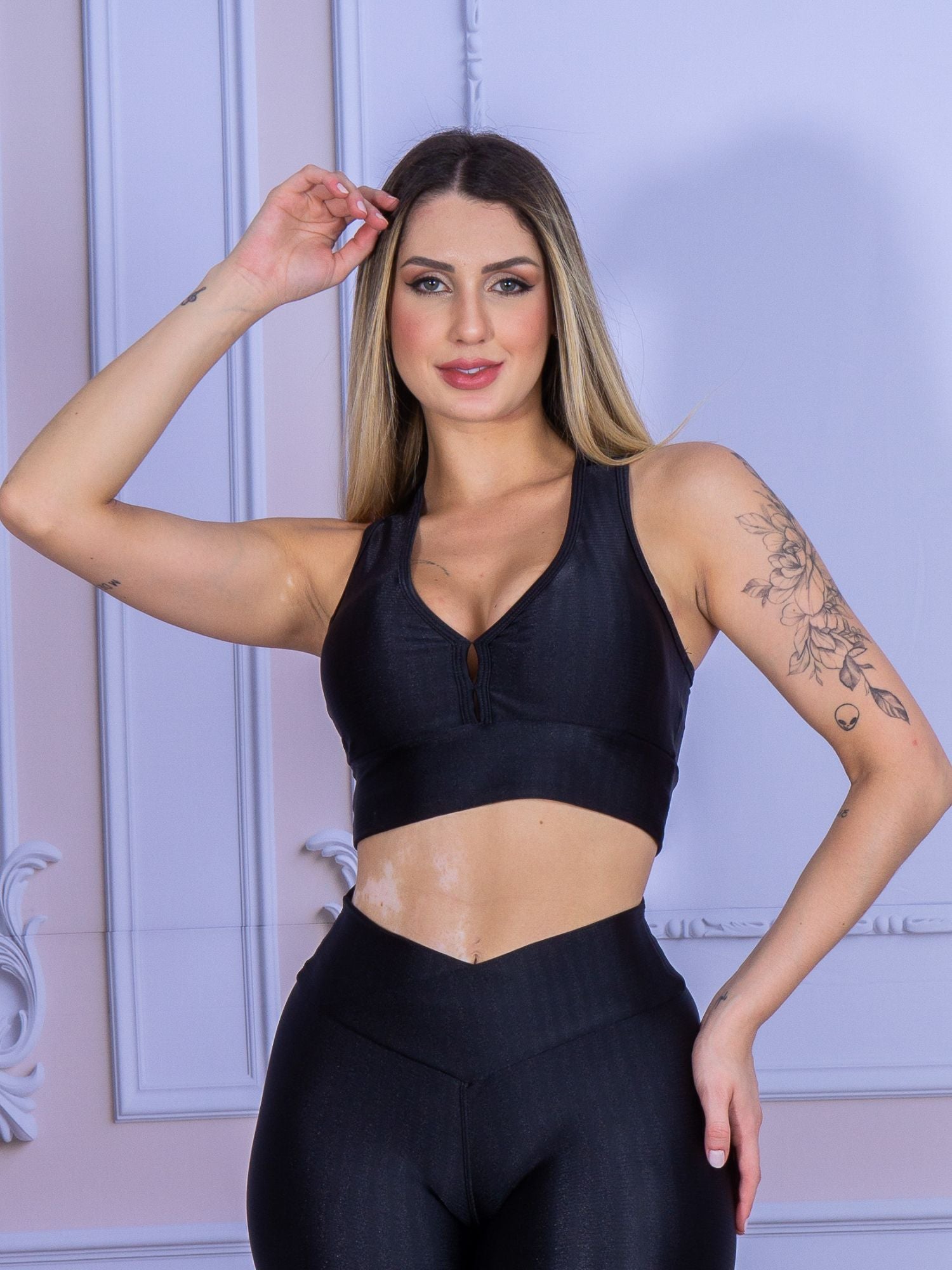 Top Feminino Nadador Fitness 3D Com Excelente Suporte E Conforto Para Esportes E