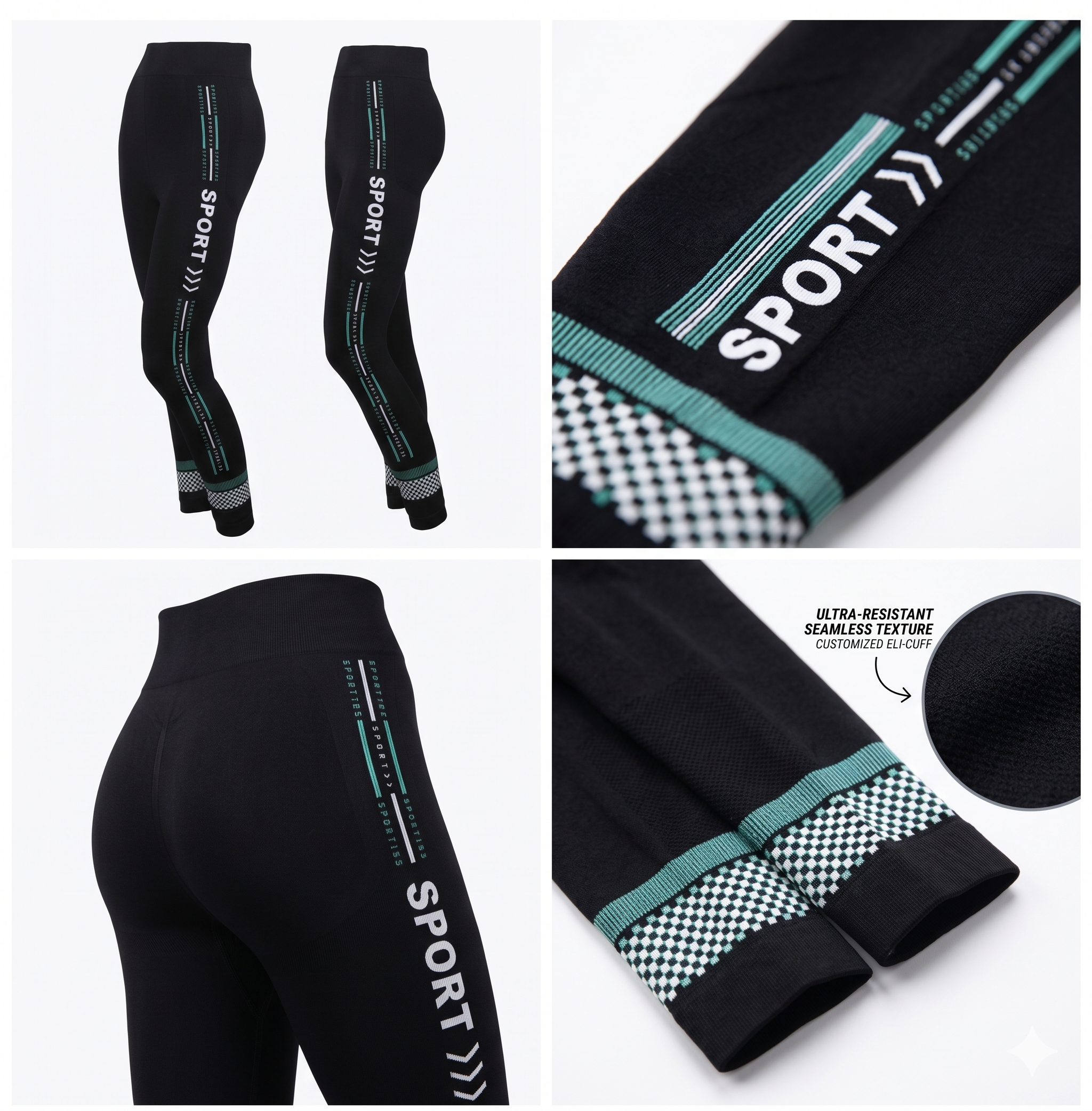 Calça Legging c/Estampa Lateral Tamanho Unico Cores Sortidas