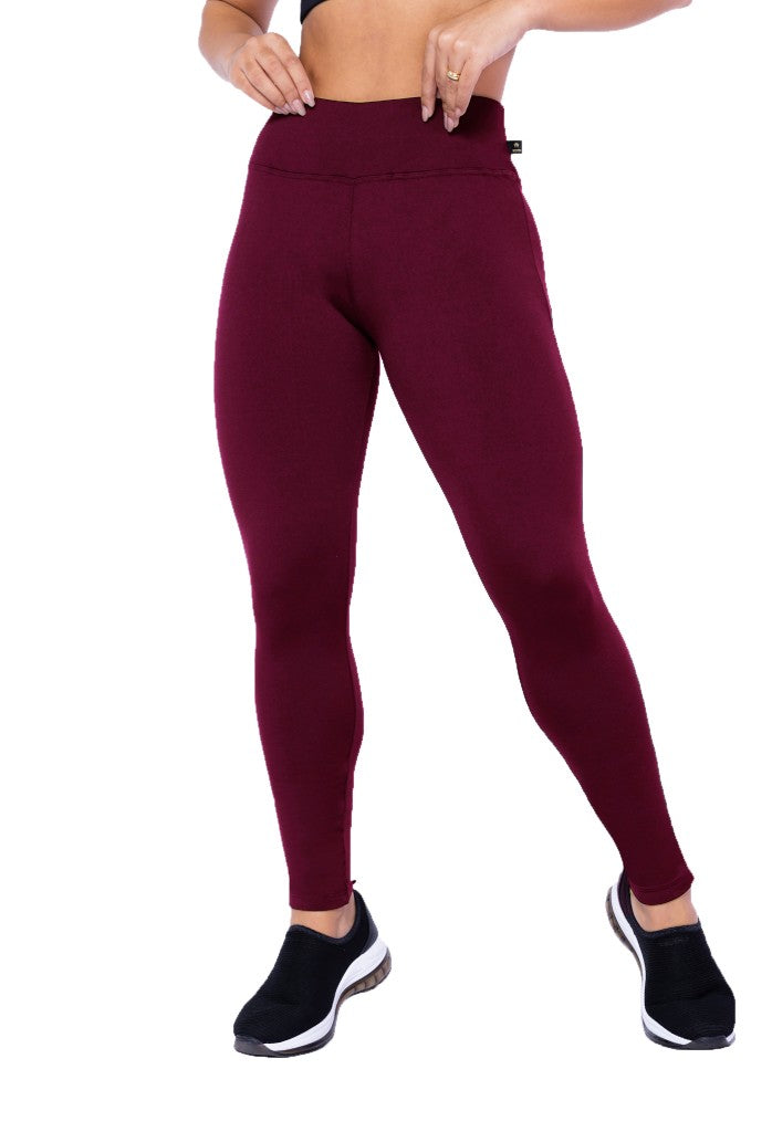 KIT 2 CALÇAS LEGGING BÁSICA CINTURA ALTA 8CM COS DUPLO
