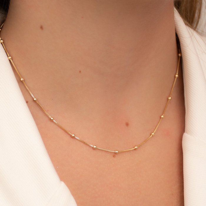 CHOKER COLAR BOLINHAS NA VENEZIANA
