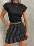 Blusa Feminina em Ribana Muscle Tee com Gola Ref.1736