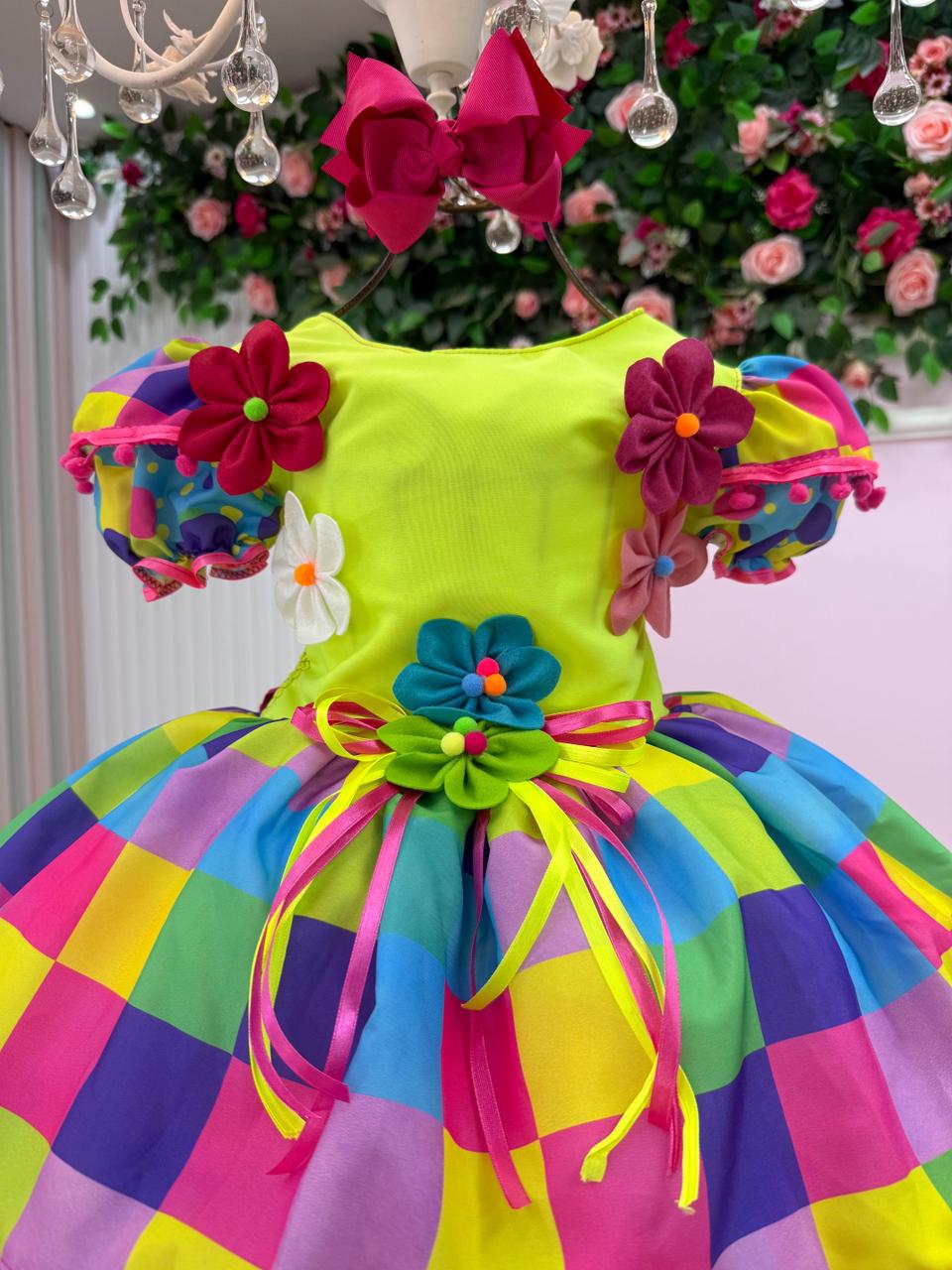 Vestido Marie Junino Luxo Arraia da Aquarela