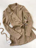 Max Blazer em Louis Twill Transpassado com Amarração