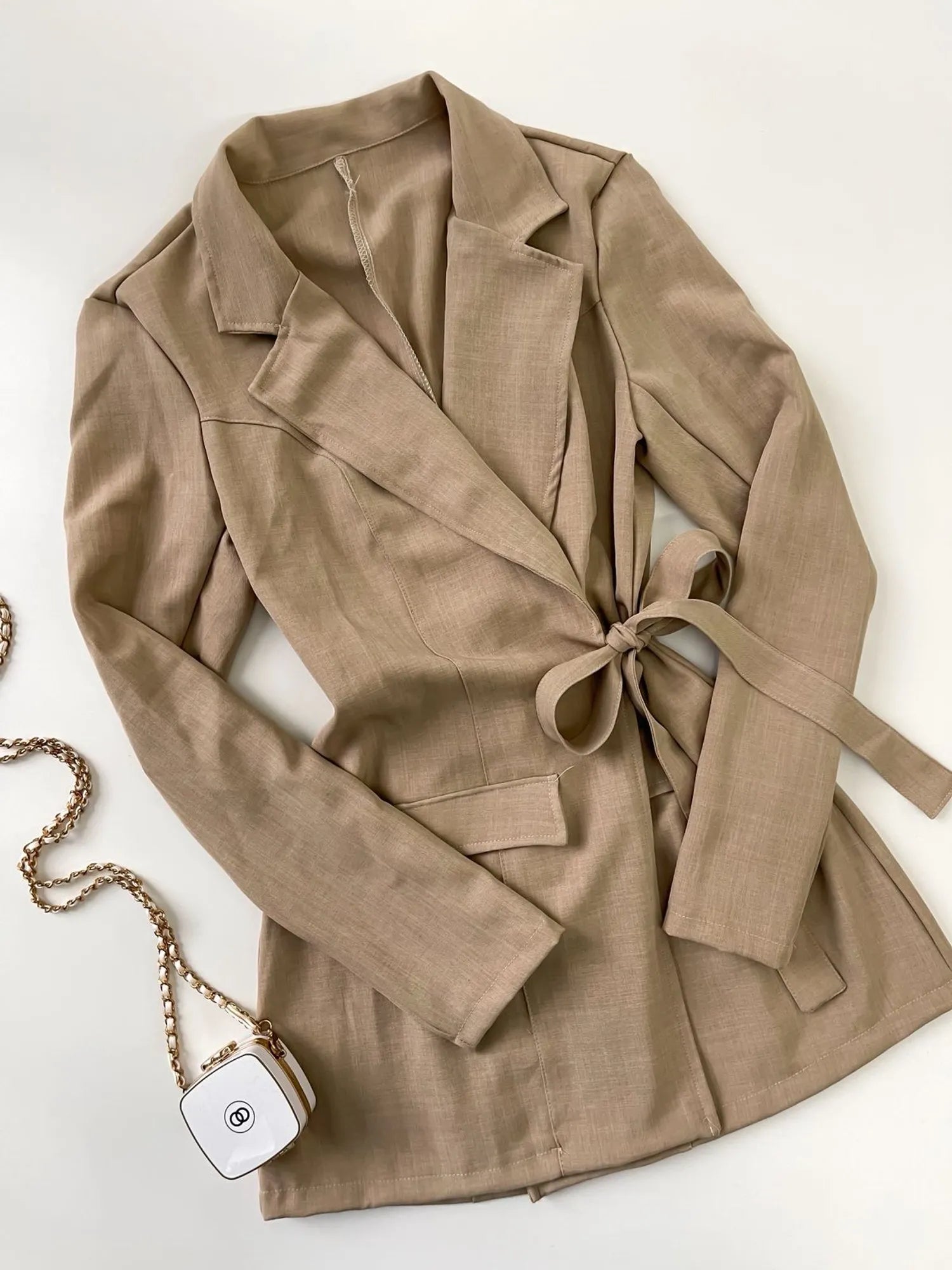 Max Blazer em Louis Twill Transpassado com Amarração