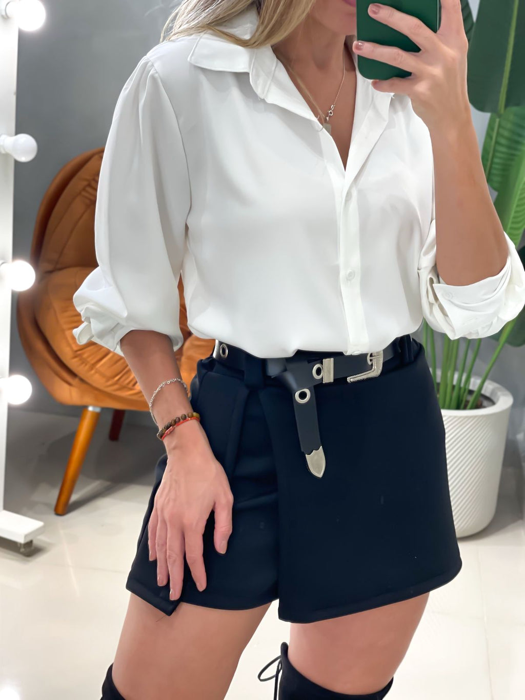 Camisa Manga Longa em Cetim Lara